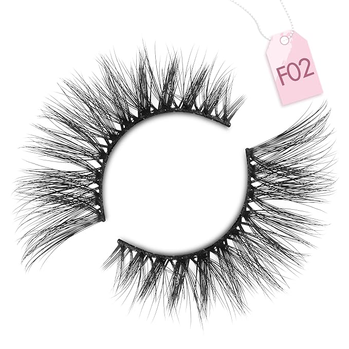 Onlyall Cat Eye Lashes Mink Lashes Fluffy Eyelashes Cat Eye False Lashes Fox Eye Lashes 7 Pairs F02-FemmiqueWomen