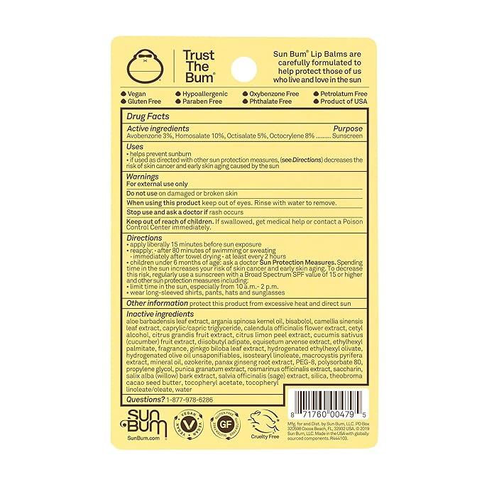 Sun Bum SPF 30 Sunscreen Lip Balm | Vegan and Cruelty Free Broad Spectrum UVA/UVB Lip Care with Aloe and Vitamin E for Moisturized Lips | Variety Pack |.15 oz-FemmiqueWomen