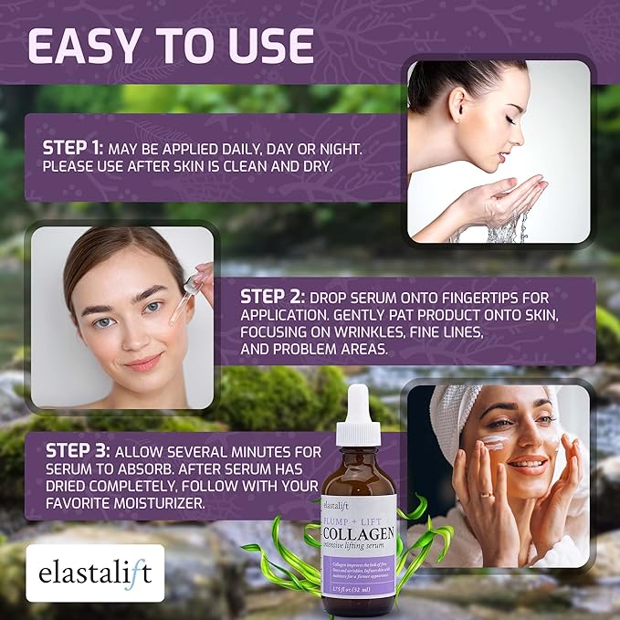 Elastalift Collagen Serum For Face + Collagen Body Cream & Face Moisturizer 2pc Skin Care Bundle| Collagen Face Serum + Body Lotion For Skin Tightening To Lift, Plump, & Firm Sagging Skin, 2PC Set-FemmiqueWomen