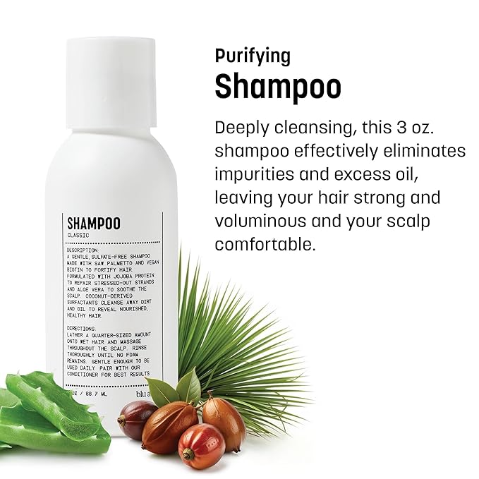 Blu Atlas Travel Size Shampoo & Conditioner Set for Men – TSA Approved, 3 oz Each – Natural, Sulfate-Free, Paraben-Free – Clean Ingredients – Classic Scent – Made in America-FemmiqueWomen