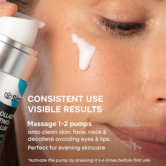 SimplyVital Moisturizer for Neck & Décolleté – With Collagen, Retinol, Peptides & Hyaluronic Acid – Anti-Aging Hydration – Made in USA – 1 fl.oz-FemmiqueWomen
