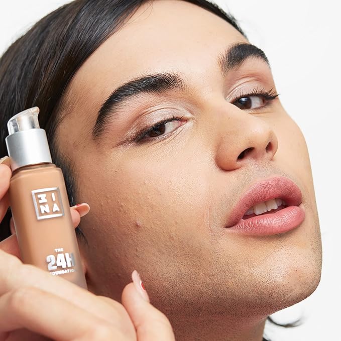 3INA The 24H Foundation 641-24H Long-Wearing Formula - Medium To High Buildable Coverage - Smooth Matte Finish - Expanded Shade Selection - Waterproof, Cruelty Free, Vegan Makeup - 1.01 Oz-FemmiqueWomen