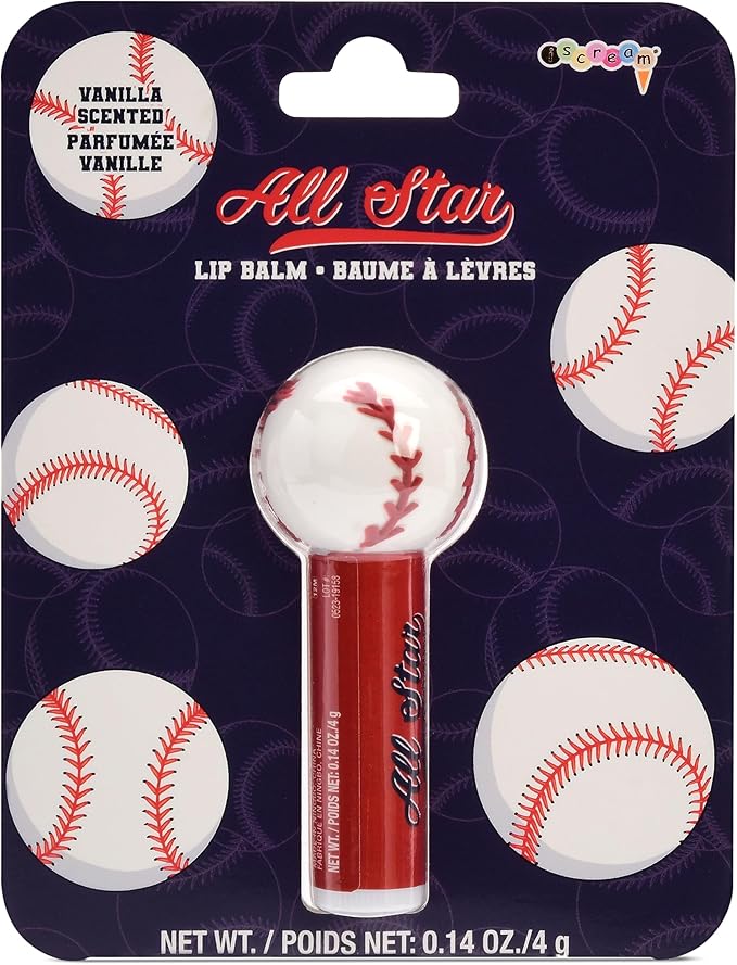 iscream Sport-Tastic Baseball Softball Shaped Vanilla Scented Lip Balm-FemmiqueWomen