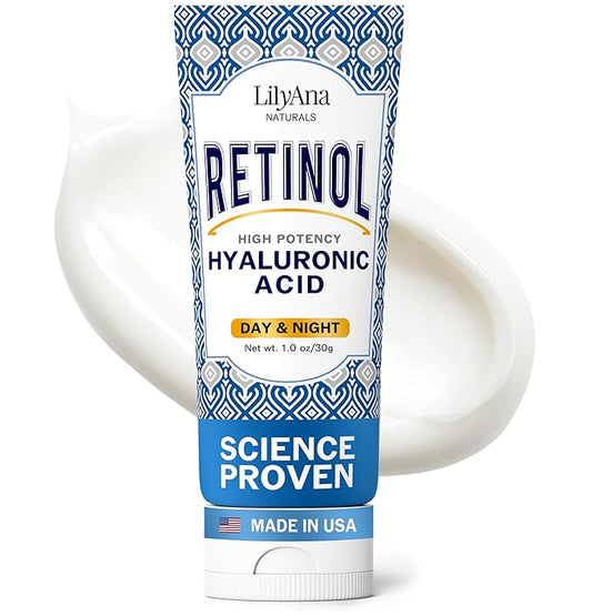 LilyAna Naturals Anti Aging Retinol Face Cream for Women – Wrinkle & Neck Cream for Firming, Retinol Moisturizer for Face with Hyaluronic Acid, Hydrating Night Cream for Fine Lines, Collagen Boost-FemmiqueWomen