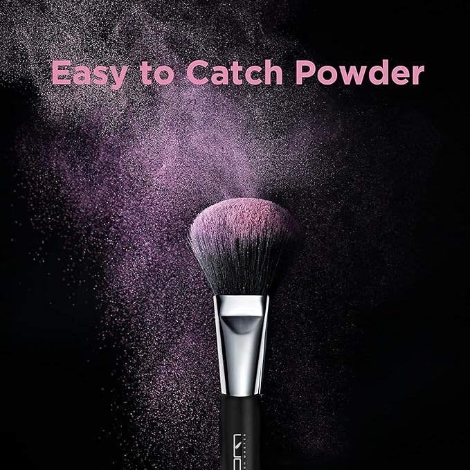 Travel Makeup Brushes Set w/Pouch, 5PCS Double Ended Portable Mini Cosmetic Brushes Kit for Foundation, Eyeshadow, Lip, Blush Make Up Brushes Professional(Black)-FemmiqueWomen