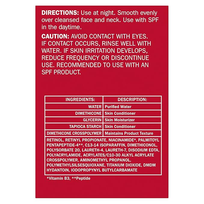 Olay Retinol 24 Face Moisturizer, Anti-Aging Night Cream for Women, Fragrance-Free, Non Greasy - Anti-Wrinkle, Smooth Fine Lines, Tightening, Hydrating Skin Care - Peptides, Glycerin, 1.7 Oz-FemmiqueWomen