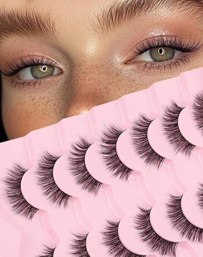 Natural Lashes Mink Natural Eyelashes False Eyelashes Natural Look False Lashes Wispy Eye Lashes Cat Eyelashes Fake Lashes KD01-FemmiqueWomen