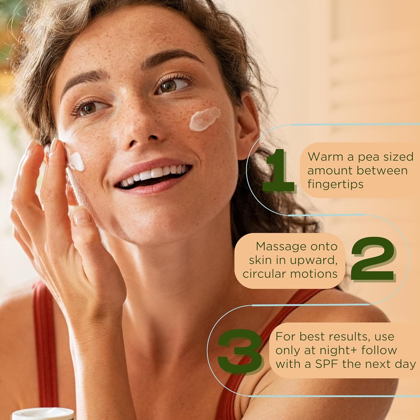 InstaNatural Retinol Moisturizer Nighttime Face Moisturizing Cream, Brightens and Reduces Signs of Aging, Wrinkles, Lines and Discoloration, with Vitamin C and Hyaluronic Acid, 3.4 Fl Oz-FemmiqueWomen