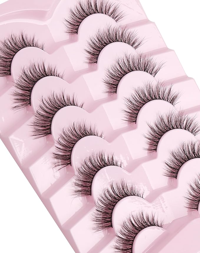 Natural Lashes Mink Natural Eyelashes False Eyelashes Natural Look False Lashes Wispy Eye Lashes Cat Eyelashes Fake Lashes KD02-FemmiqueWomen