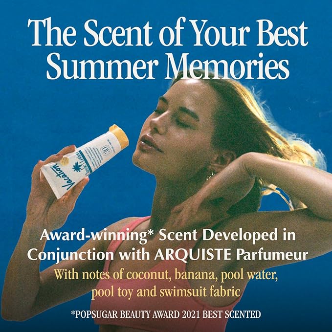 Vacation Classic Sunscreen Lotion SPF 30 & Air Freshener Bundle, Water-Resistant, Lightweight, Transparent on All Skin Tones, Dermatologist-Tested, Vegan, Travel Size, 3.4 Fl. Oz.-FemmiqueWomen