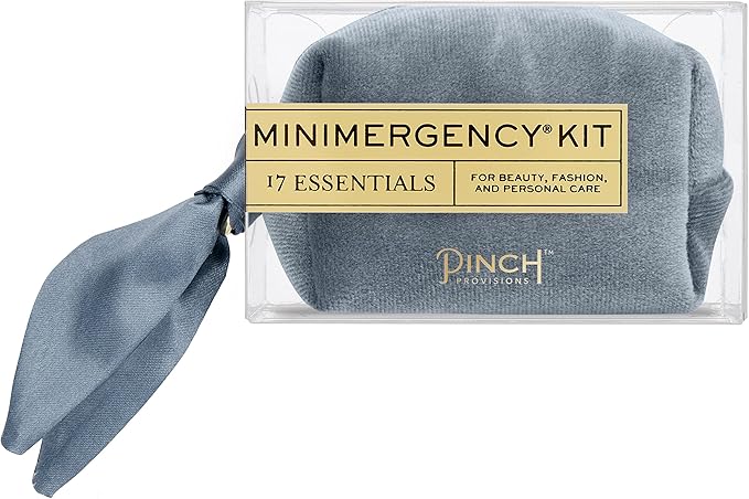 Pinch Provisions Velvet Minimergency Kit, for Her, Includes 17 Must-Have Emergency Essential Items, Compact, Multi-Functional Pouch, Gift for Parties and Birthdays-FemmiqueWomen