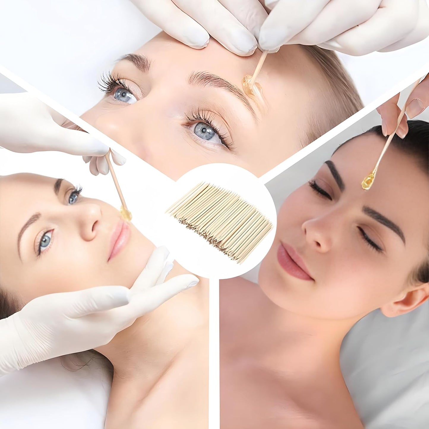 100-Pack Nail Art Wood Stick, Double Heads Nail Cuticle Pusher Remover Manicure Pedicure Tool-FemmiqueWomen