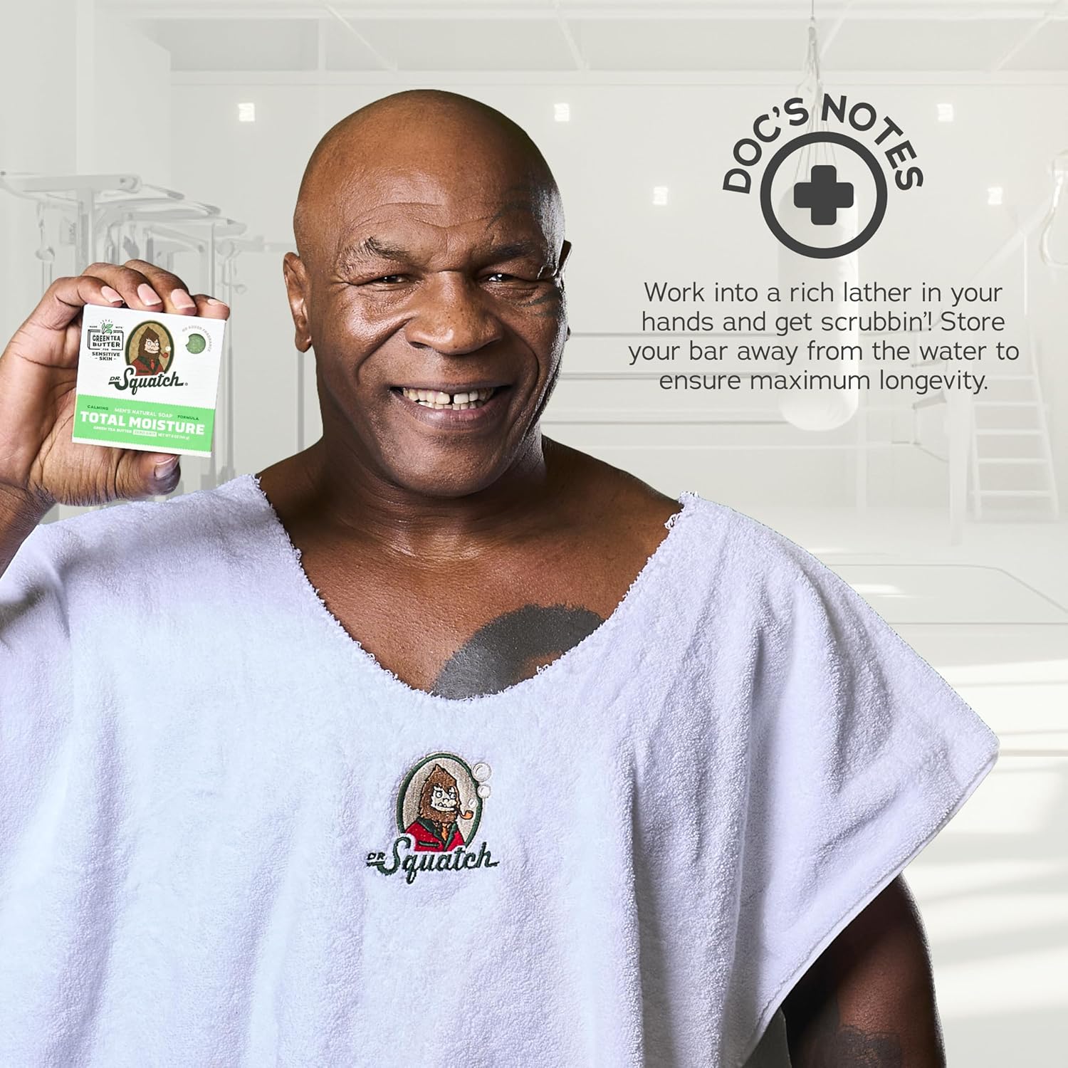 Dr. Squatch NEW Total Moisture Bar Soap for Men - No Added Fragrance Formulated for Sensitive Skin - Shea Butter, Mango Butter & Green Tea Butter (5 oz, 3-pack)-FemmiqueWomen