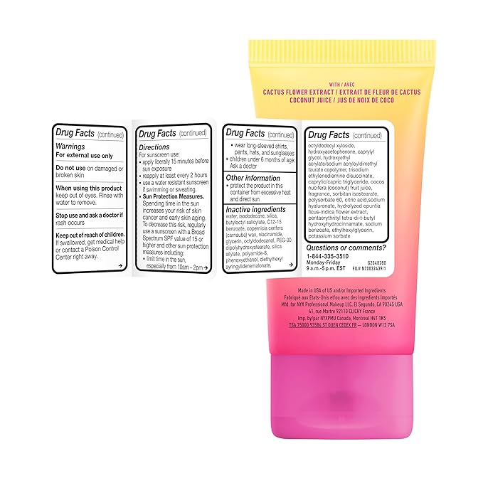 NYX PROFESSIONAL MAKEUP Blurscreen SPF 30 Primer, 3-in-1 Blurring Makeup Primer with Sunscreen, Vegan Formula with No White Cast or Greasy Feeling-FemmiqueWomen