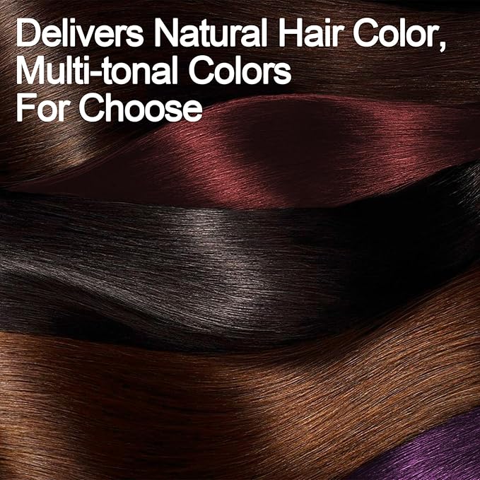 Hair Dye Shampoo, Gray Hair Coverage Dye Shampoo, Hair Color Shampoo for All Hair Types, Champu Para Canas, Suitable for Home and Salon (Dark Wine Red)-FemmiqueWomen