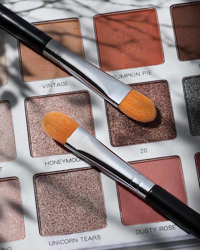 Concealer Brushes, EIGSHOW Eyeshadow Primer Brush for Concealer, Blending, Eyeshadow - Professional Tools for Applying Cream, Liquid Shadows and Eye Primer Base (E828 2piece)-FemmiqueWomen