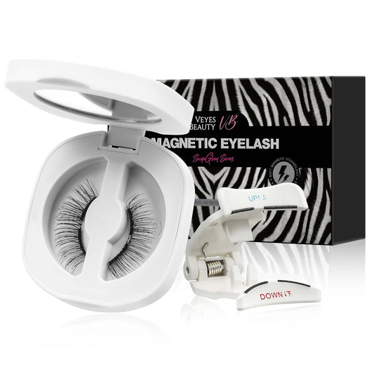 VEYESBEAUTY Magnetic Eyelashes with Applicator Reusable Magnetic Lashes Natural Look No Glue Needed False Eyelashes, Moonlit Lashes Kit Easy to Wear and Remove-FemmiqueWomen