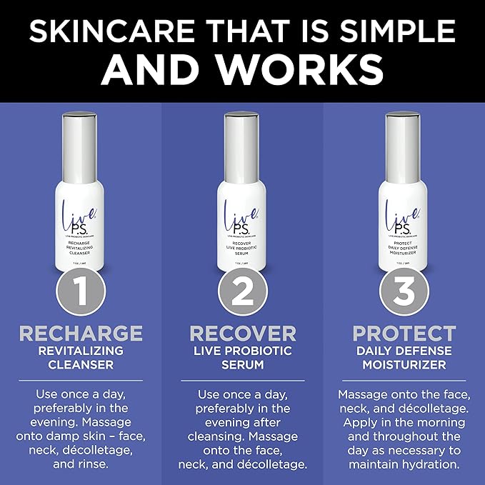 3-Step Skin Care Kit – Face Cleanser, Probiotic Serum & Moisturizer – Ultimate Recipe for Balanced, Glowing, Hydrated Skin – Perfect for All Skin Types – Travel Size – Vegan & Cruelty-Free-FemmiqueWomen