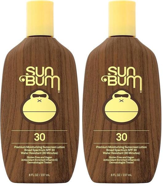 Sun Bum Original Scent SPF 30 Sunscreen Lotion | Vegan and Hawaii 104 Act Compliant (Octinoxate & Oxybenzone Free) Broad Spectrum Moisturizing UVA/UVB Sunscreen with Vitamin E | 8 oz (Pack of 2)-FemmiqueWomen