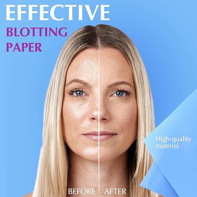 Premium Oil Absorbing Sheets for Face - 3 pack (150 sheets) - Makeup Friendly Oil Blotting Sheets for Face - Blotting Papers for Face with Oily Skin-FemmiqueWomen