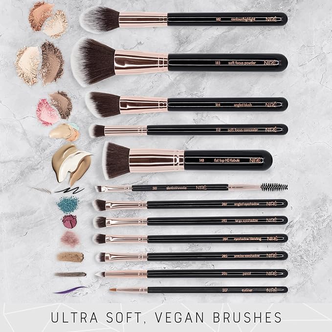 Niré Beauty Most Loved Artistry and Eye Brush Set - Your Best Selection of Makeup Brushes Great for Professionals and Beginners-FemmiqueWomen