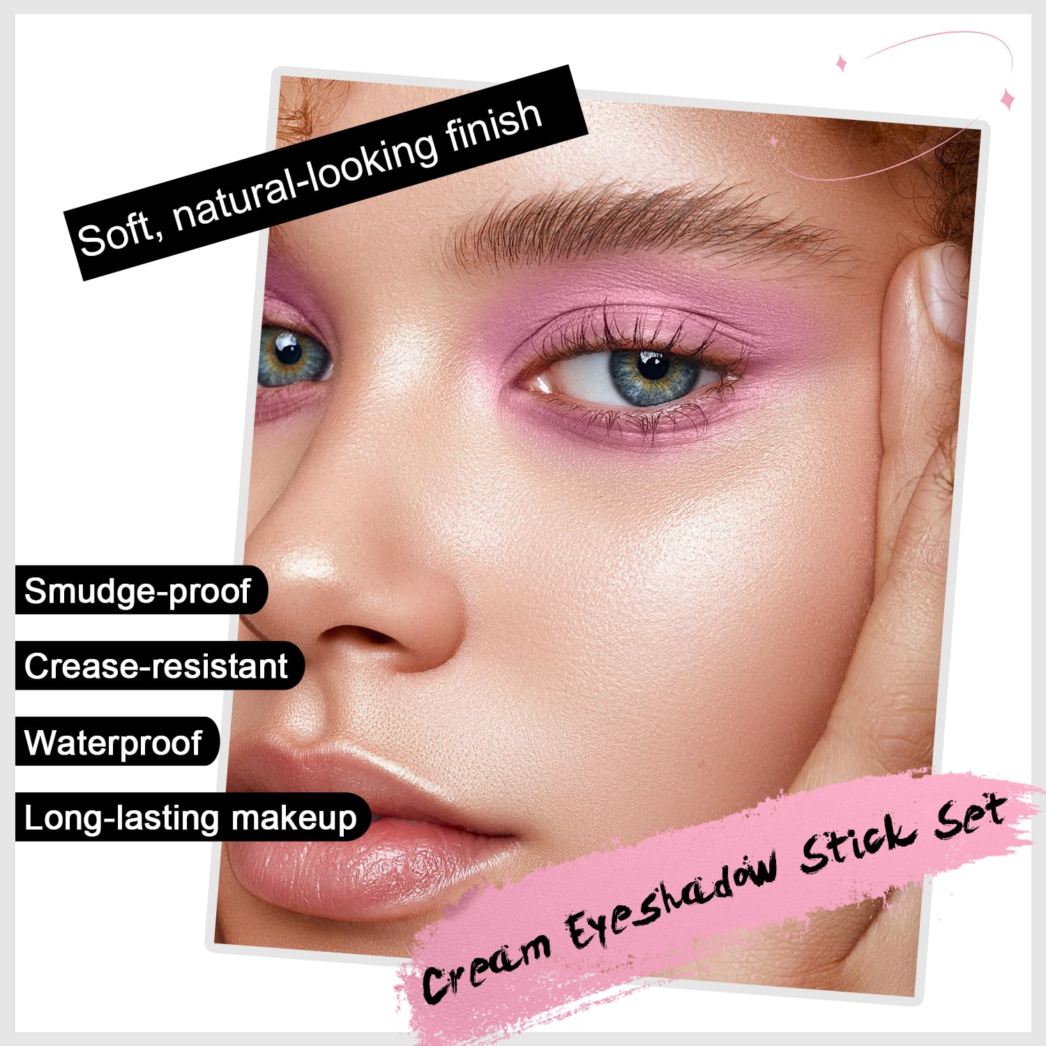 3PCS Eyeshadow Stick, Shimmer and Matte Cream Eye Shadow Brightener Sticks Eyeliner Pencil Crayon, Waterproof Long Lasting Eye Highlighter Stick Makeup (02+03+05)-FemmiqueWomen