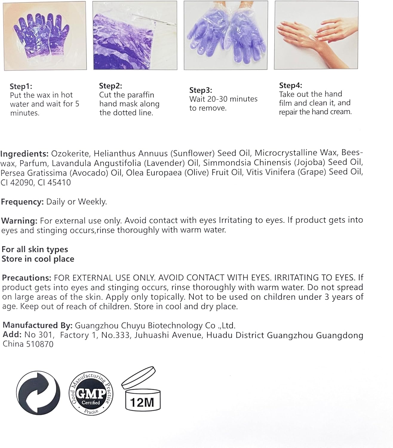 10-Minute Paraffin Hand Treatment, Home Hand Wax Spa Treatment Gloves, Rose, One-Pair-FemmiqueWomen