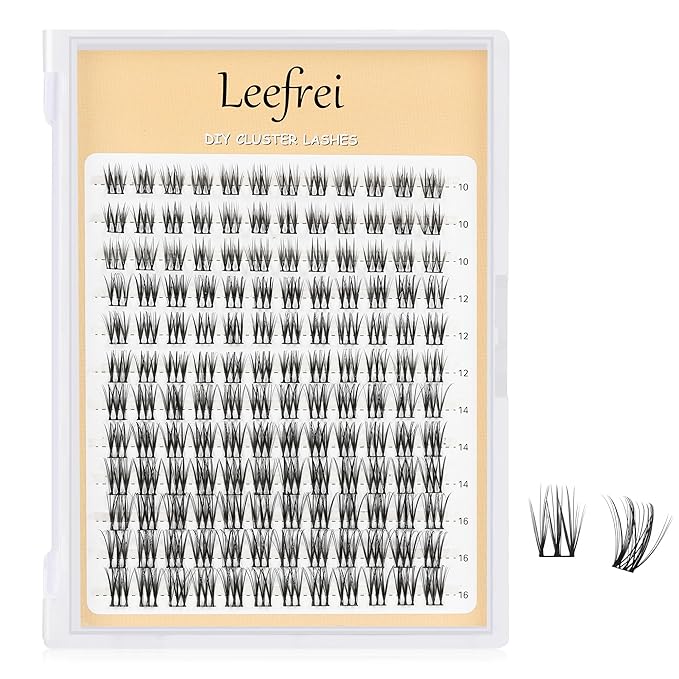 Eyelash Clusters 10-18mm Wispy Eyelash Clusters D Curl DIY Cluster Lash Extension Kit Individual Lashes Kit With Bond & Seal, Glue Remover, Tweezers(LF04 Lashes Only)-FemmiqueWomen