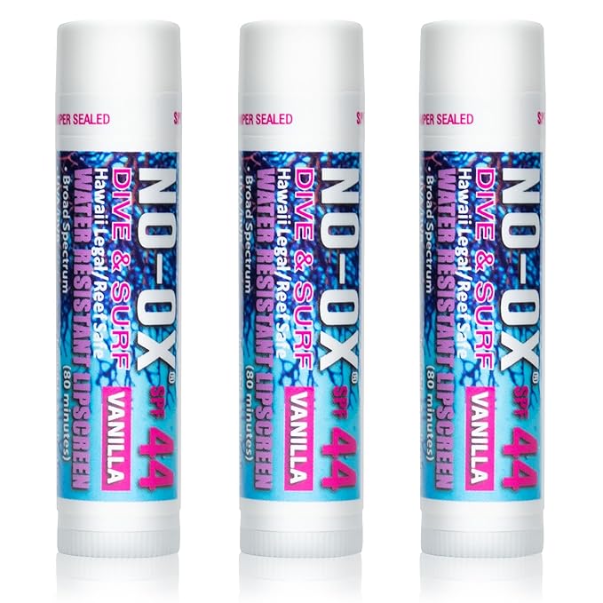 Moisturizing SPF 44 Lip Balm - Spf Lip Balm with Vitamin E | Broad Spectrum | Moisturizing | Vegan | Water Resistant Vanilla Flavor | 0.15 oz | 3 Pack-FemmiqueWomen