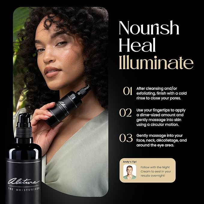 Alitura Naturals Face Moisturizer for Men & Women – 100ml Daily Hydrating Cream with Aloe Vera, Bee Propolis, Sea Buckthorn, & Honey – Anti-Aging, Soothing, Non-GMO, USA Made-FemmiqueWomen