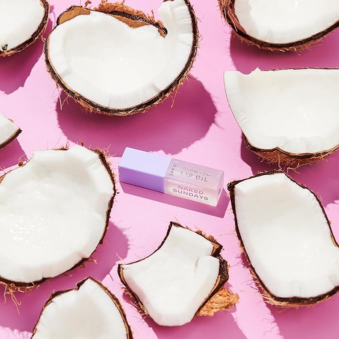 SPF50 Glow & Go Lip Oil: Lip Oil with SPF, Moisturizes and Protects Lips, 4.5ml in Coconut-FemmiqueWomen