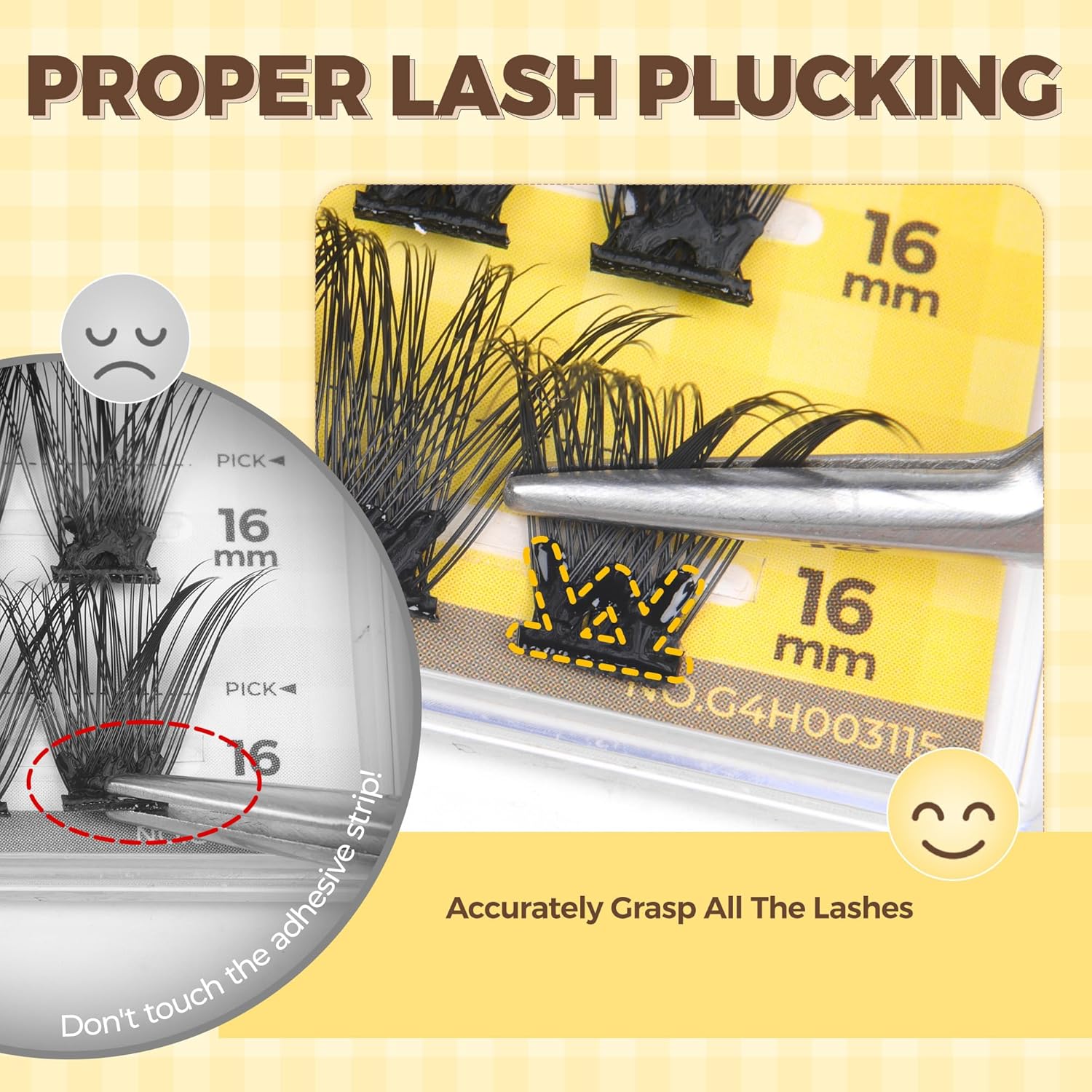 PopUp Self Adhesive Eyelashes Clusters, Press On Lashes Pre Glued Eyelash Extension Kit with Lash Tweezer,10-16mm No Glue No Remover Needed Self Adhesive Lashes Clusters CT50-D-FemmiqueWomen