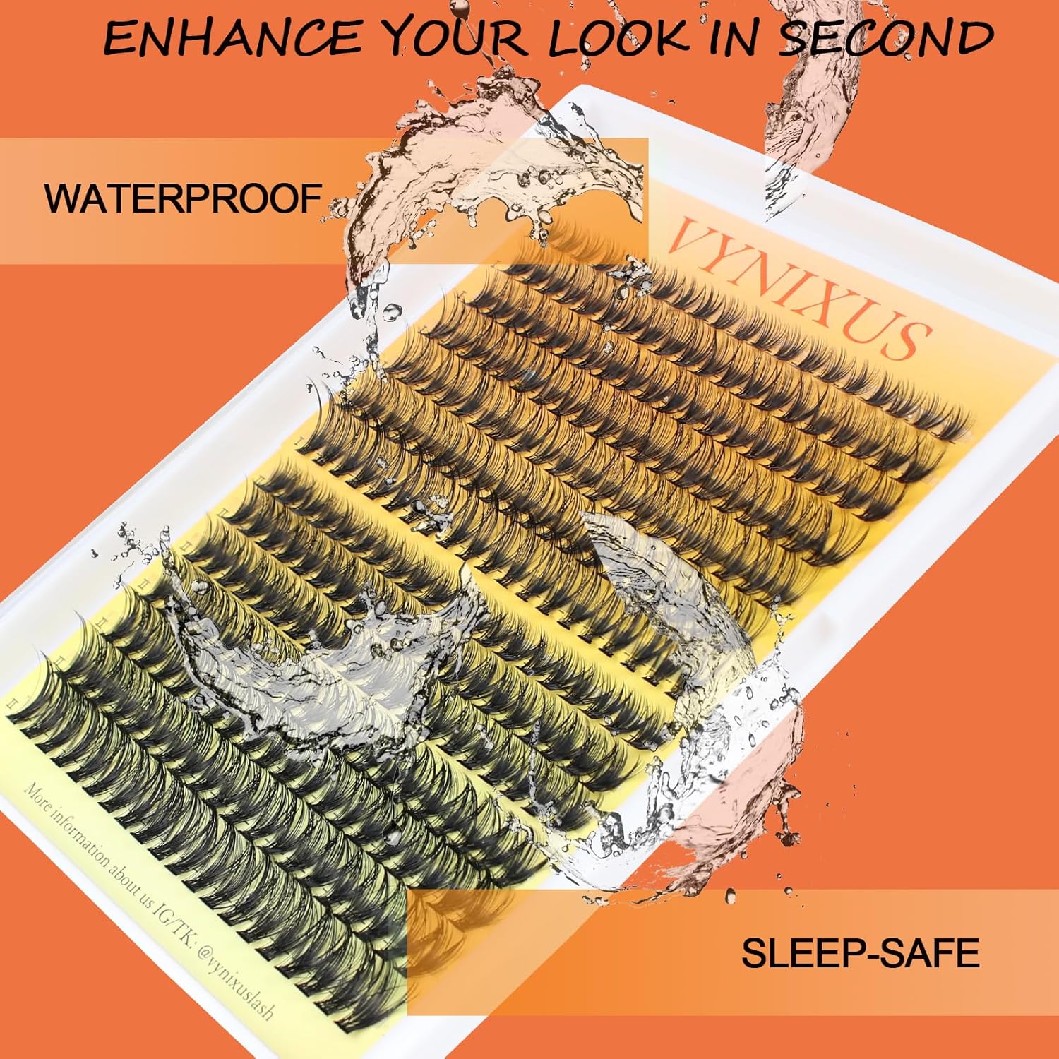 Lash Clusters 280pcs Individual Lashes Mixed Tray Eyelash Clusters VYNIXUS Cluster Eyelash Extensions Natural Cluster Lashes Soft (30D/40D-0.07D-Mix8-14)-FemmiqueWomen