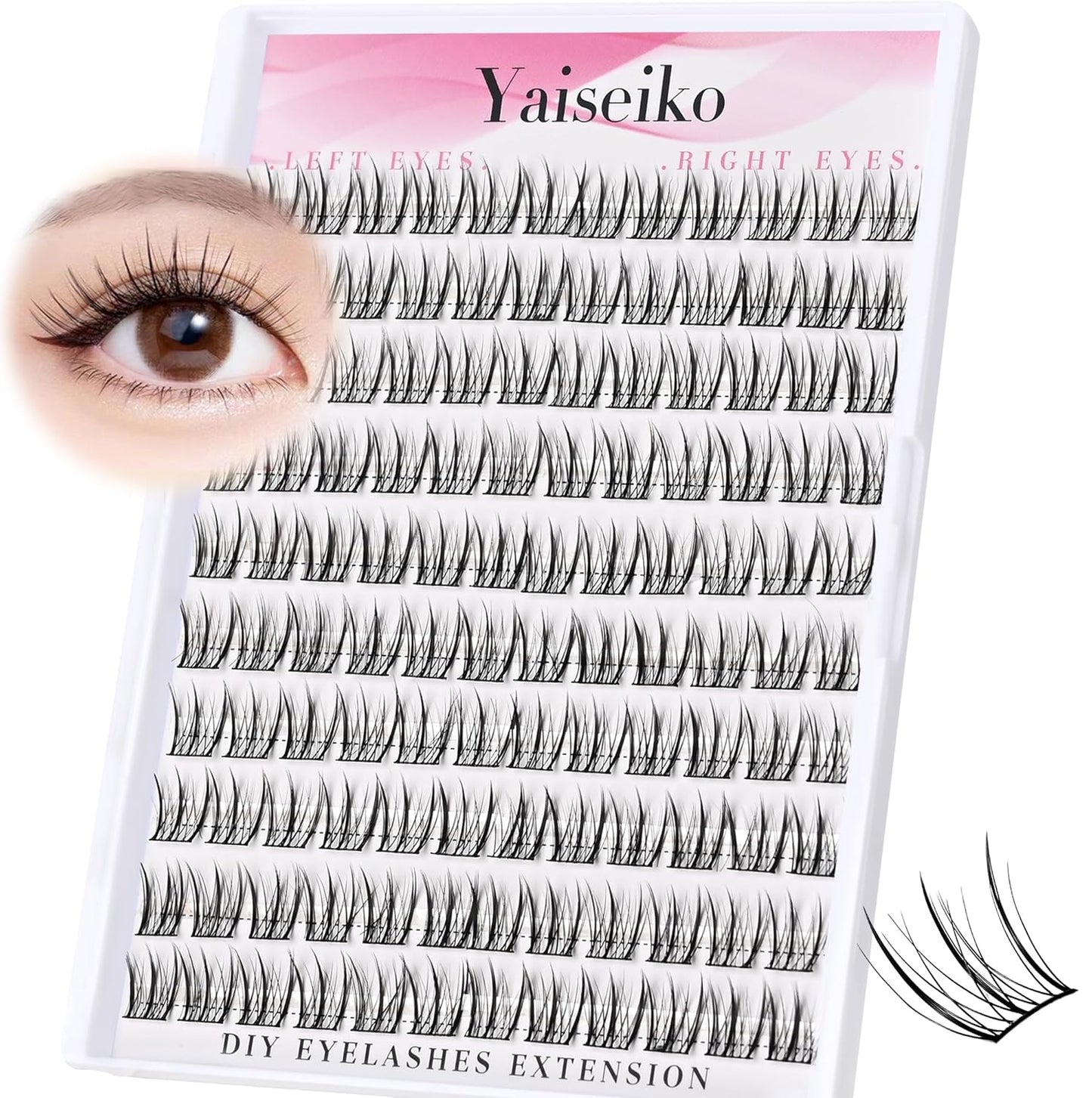 Natural Lash Clusters Wispy DIY Cluster Eyelash Extensions C Curl Individual Lashes 10-12mm Short Eyelash Clusters Manga Cluster Lashes 120pcs Lashes Clusters-FemmiqueWomen