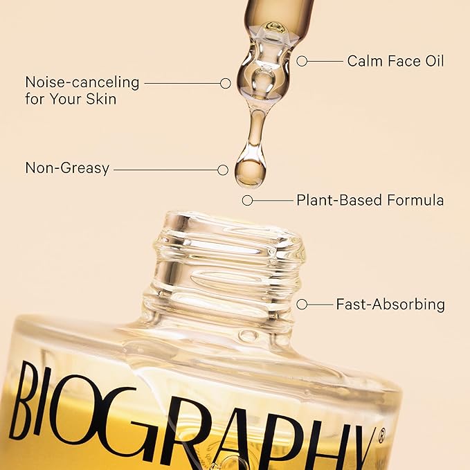 Biography Long June Quieting Face Oil, 30ml - Natural Smoothing & Clarifying Dry Oil. Clarifying, Moisturizing & Hydrating Beauty Facial Oil for Women w/Camellia, Vitamin E & Marula-FemmiqueWomen