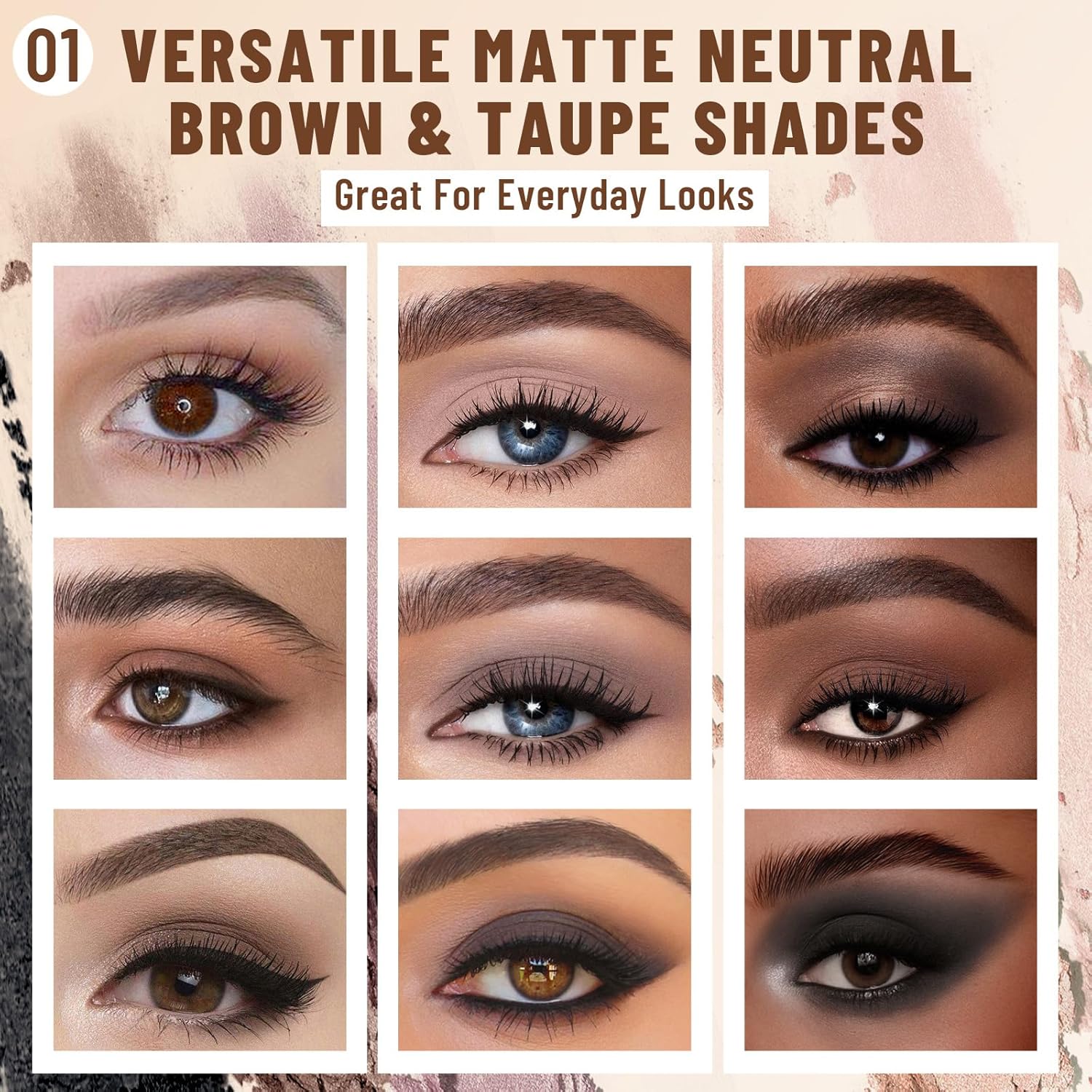 2PCS 6 Colors Mini Eyeshadow Palette Makeup with Brush Set Neutral Nude Eye Shadow Pink & Brown Matte Shimmer Make Up Pallet with Mirror Highly Pigmented Travel Size Gift Kit-FemmiqueWomen