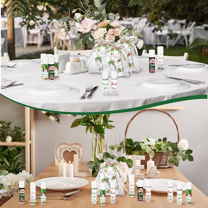 200 Pcs Baby Shower Wedding Party Favors Gift Set, 50 Pcs Baby Shower Hand Cream and 50 Lip Balm for Wedding Bridesmaid Guests Gift Supplies with 50 Organza Bag 50 Thank You Tag(Tropical)-FemmiqueWomen