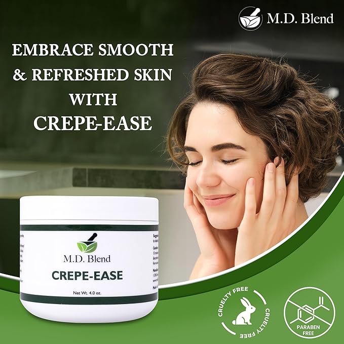Crepe-Ease - Fragrance Free, Deeply Hydrating Moisturizer Body Butter for Smooth, Firm, Youthful Skin - Powerful Repair Complex with Hyaluronic Acid and Ceramides for Crepey Skin - 4 oz-FemmiqueWomen