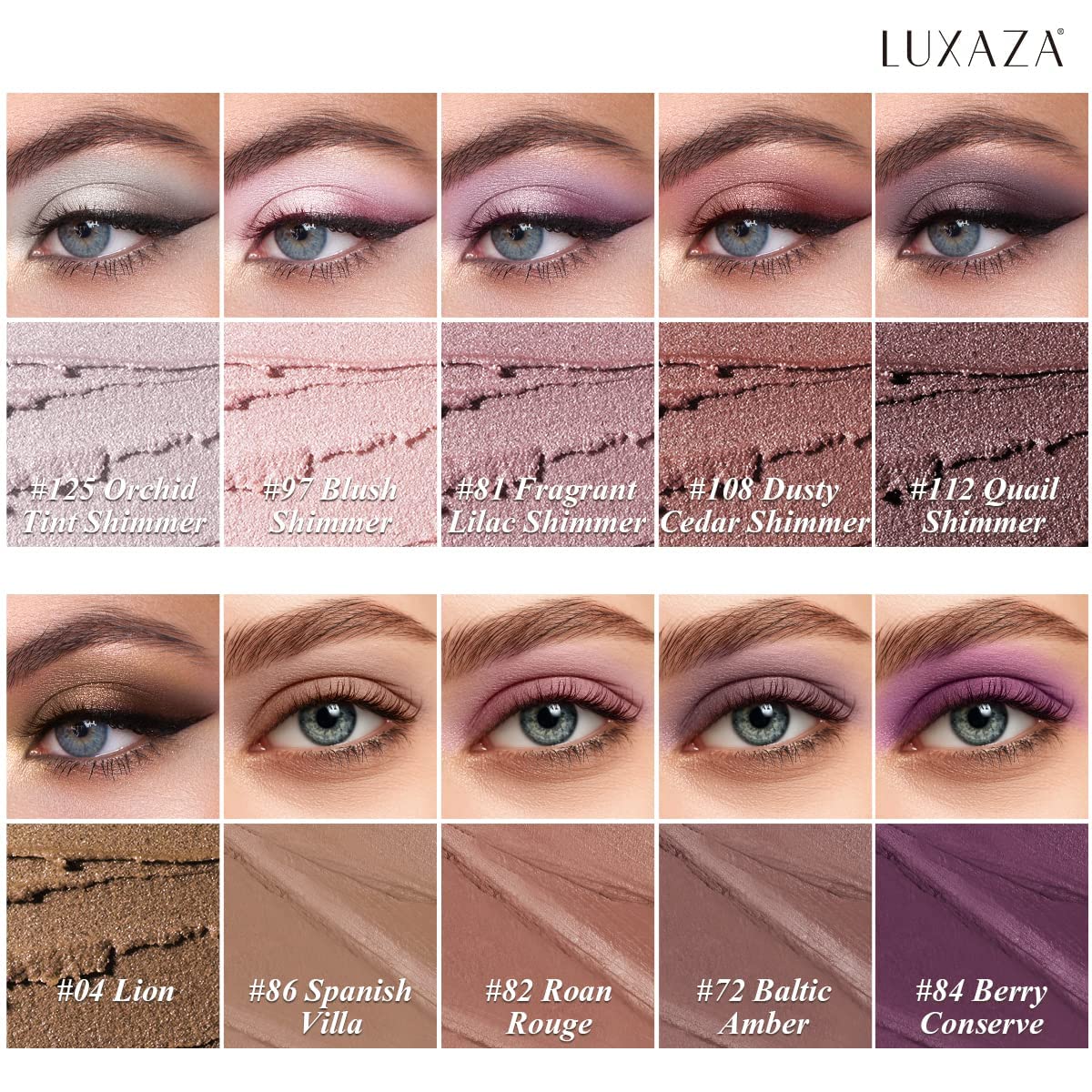 10PCS Eyeshadow Stick, Shimmer And Matte Brown Metallic Cream Eyeshadow Pencil Crayon with Smudge-proof & Waterproof, Eye Brightener Stick, Ideal Gift for Women - Cocoa Crush-FemmiqueWomen