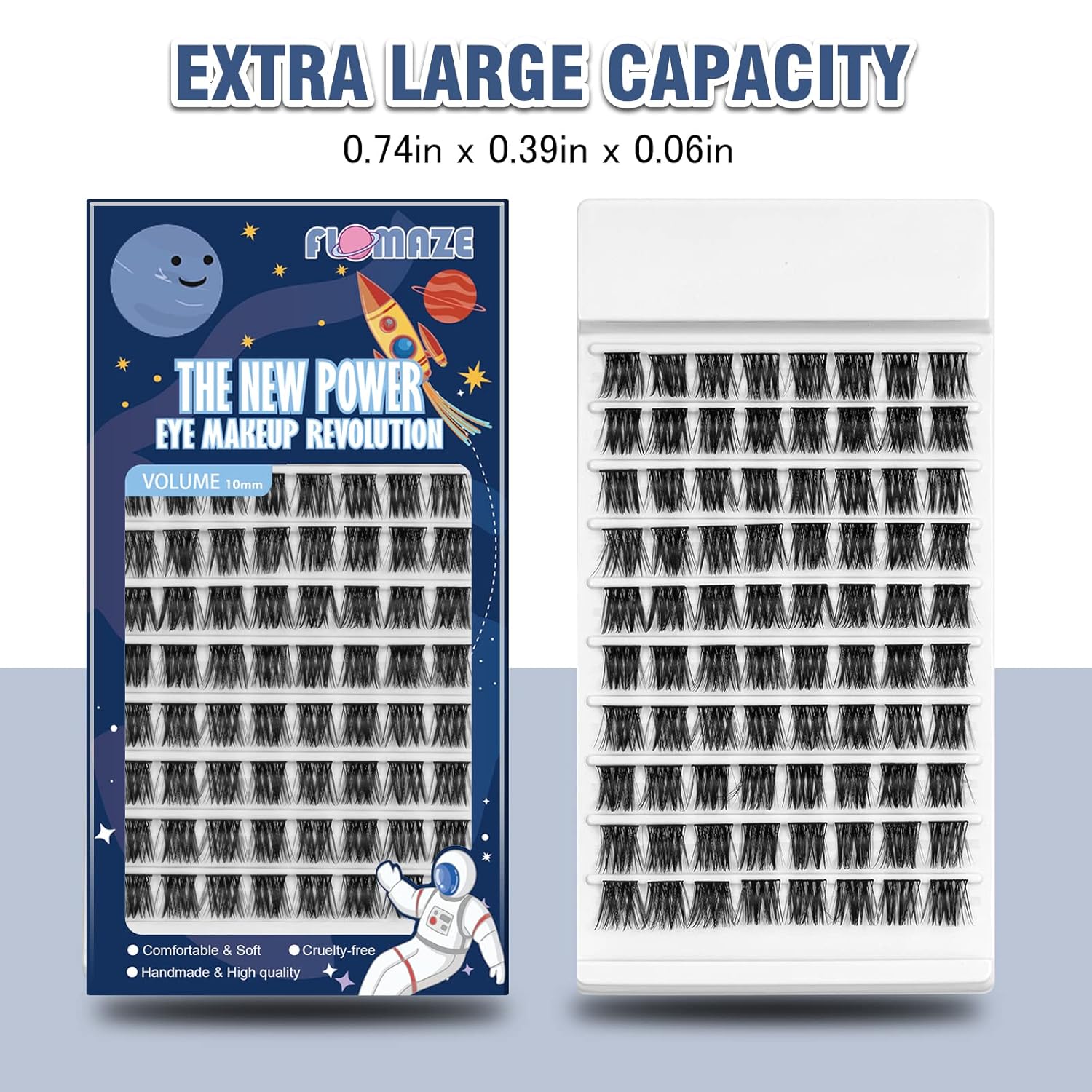 Lash Clusters 80 Clusters DIY Eyelash Extension Volume Lightweight Comfortable Handmade Reusable Individual Lashes False Eyelashes DIY at Home (Volume-Mixed)-FemmiqueWomen