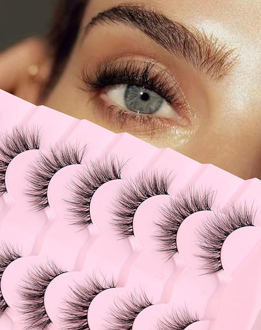 Wispy Lashes Natural Lashes Fake Lashes Natural Look False Eyelashes Natural Eyelashes Wispy Fake Eyelashes Cat Eye Lashes UP12-FemmiqueWomen