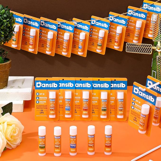 25 Pcs Sunscreen Lip Balms Bulk SPF 30 Lip Balms Stick with Sunscreen Employee Staff Appreciation Gifts Bulk Team Coworkers Christmas Party Gifts for Outdoor Travel Beach-FemmiqueWomen