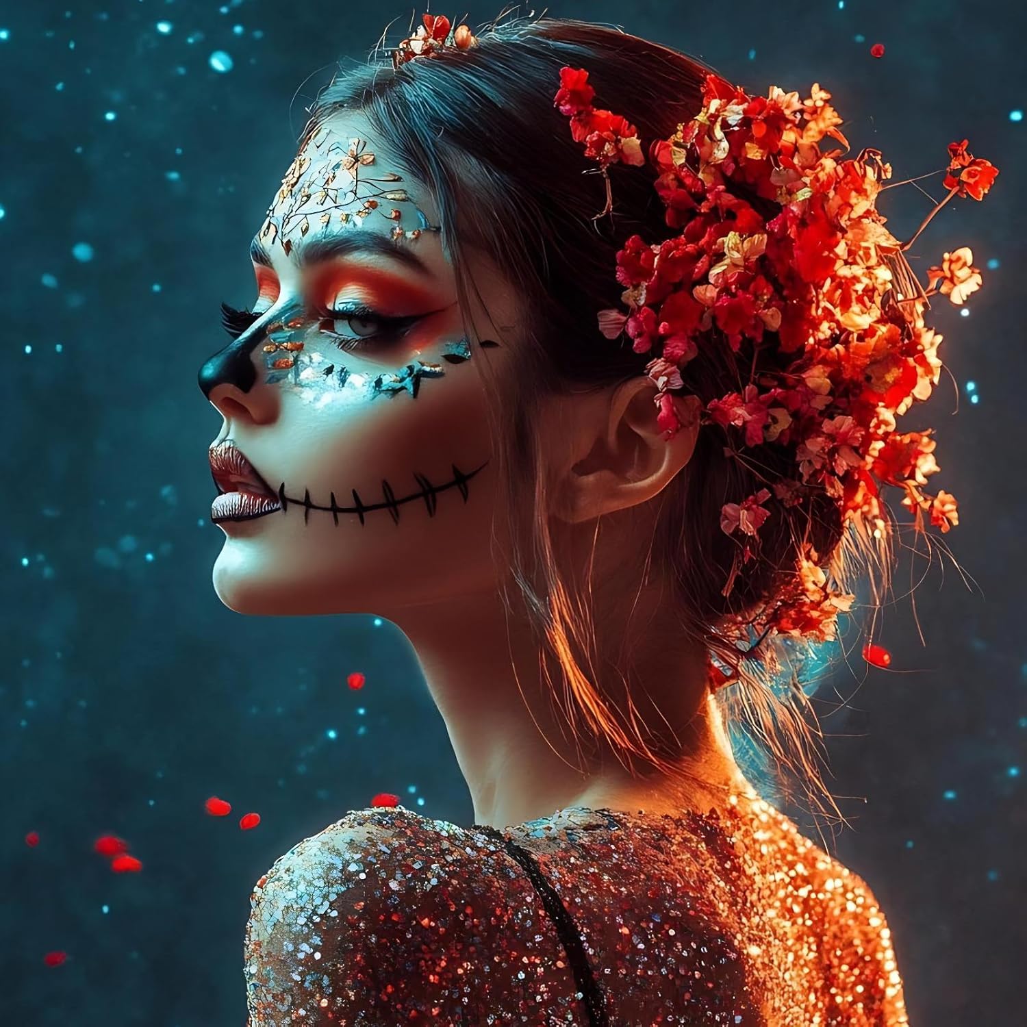 14 Colors Body Glitter,Face Glitter Makeup for Kids Women,Sparkly Chunky Hair Glitter for Eye Lip Nails,Mardi Gras Glitter Makeup Face Paint,Singer Concerts Disco Rave Festival Accessories-Hallowmas-FemmiqueWomen