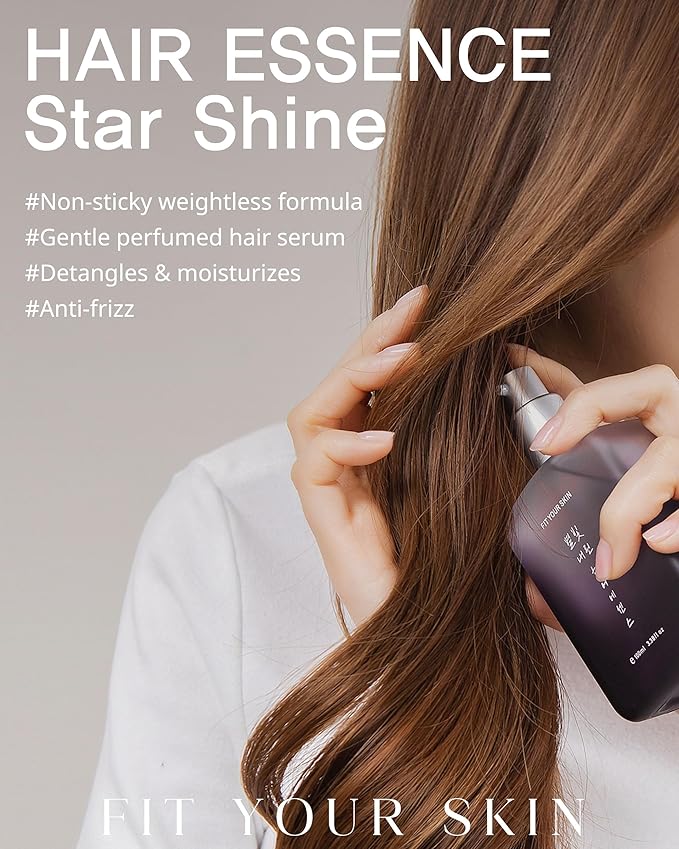 Star Shine Hair Essence - Frizz Control Nourishing Hair Oil Serum for Damaged & Dry Hair - Smooths Ends Adds Shine - Nature Derived Oil & Argan Oil - Floral Musk Scent - 3.38 fl.oz-FemmiqueWomen