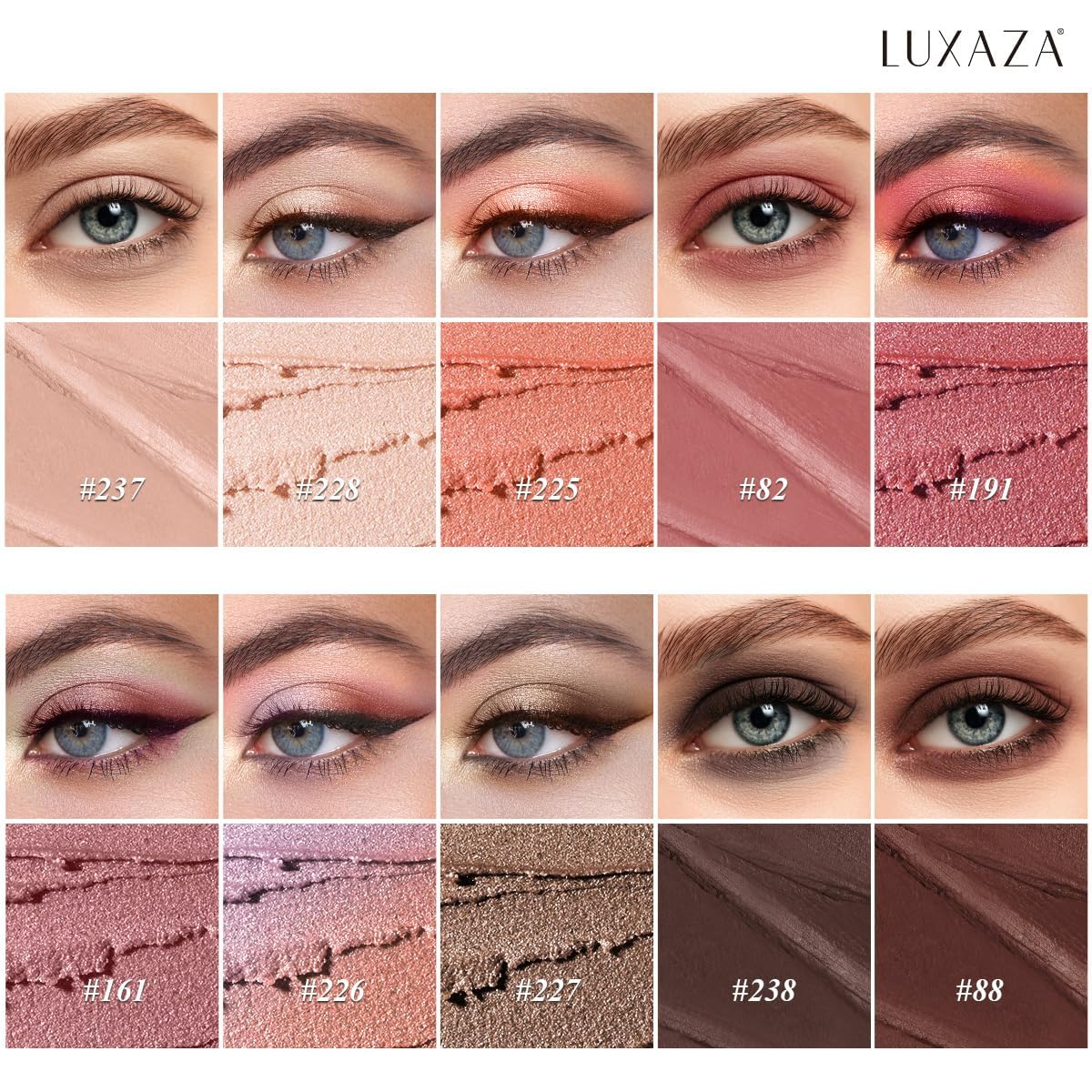 10PCS Neutral Eyeshadow Stick Makeup Set, Matte Cream Eye Shadow Eyeliner Brightener Pencil Crayon - I1 Cashmere Blush-FemmiqueWomen