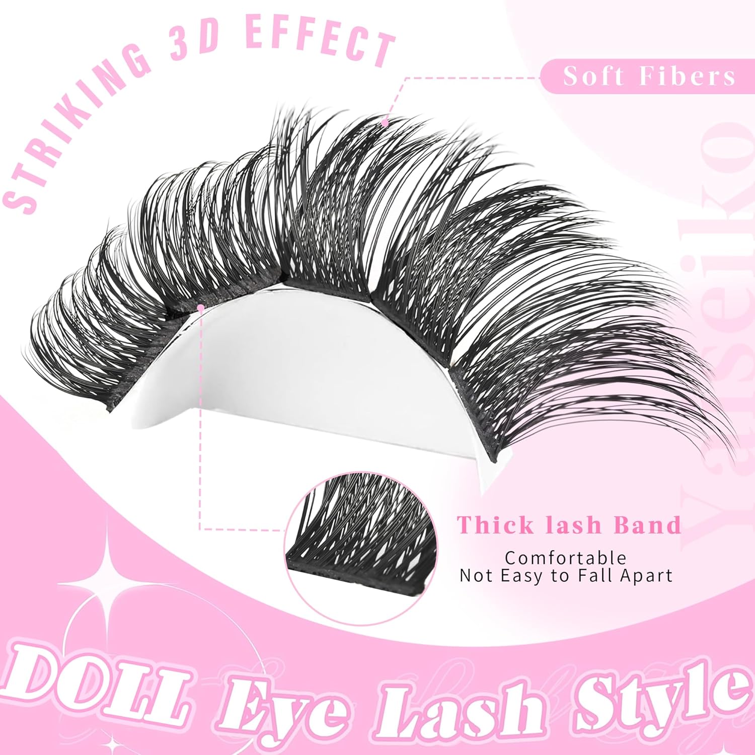 Natural Lash Clusters Eyelash Extensions Wispy Eyelash Clusters Lash Extension 72pcs 8-16MM D Curl Volume Individual Lashes Clusters Natural DIY Eyelash Extension-FemmiqueWomen