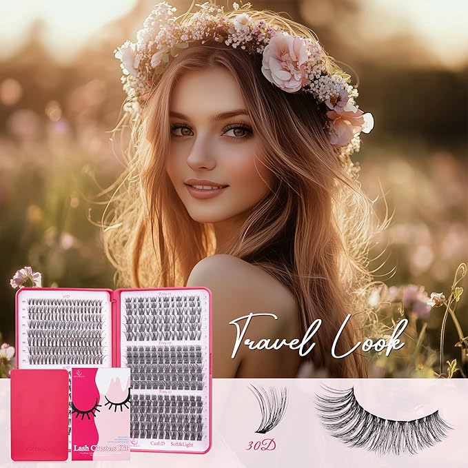 Foxy Beauty Wispy Lash Clusters - 536Pcs Natural 8-16MM EyeLash Clusters 30D 40D & Foxy Lashes For Natural Look D Curl Lash Clusters For DIY Lashes At Home-FemmiqueWomen