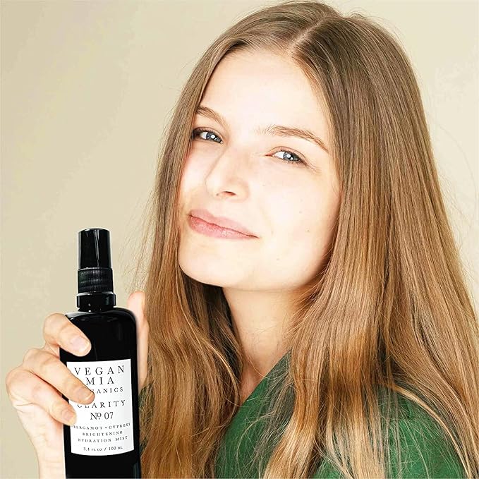 USDA Organic Clarity Balancing Face Mist - Hydrating Rose Water Facial Spray Suitable For All Skin Type Face Moisturizer, Setting Spray for Makeup & Face Primer, 3.4 oz-FemmiqueWomen