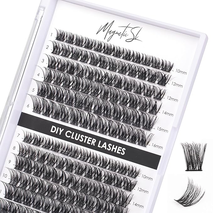 Lash Clusters 144 Pcs Individual Lashes Clusters Eyelash Extensions False Eyelashes DIY Lash Extension Reusable False Eyelashes Natural Look Mix 10-16mm C D Curl-DM01-FemmiqueWomen