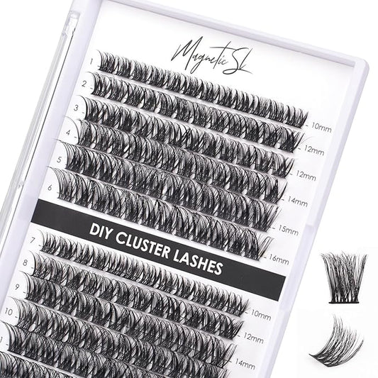 Lash Clusters 144 Pcs Individual Lashes Clusters Eyelash Extensions False Eyelashes DIY Lash Extension Reusable False Eyelashes Natural Look Mix 10-16mm C D Curl-DM01-FemmiqueWomen